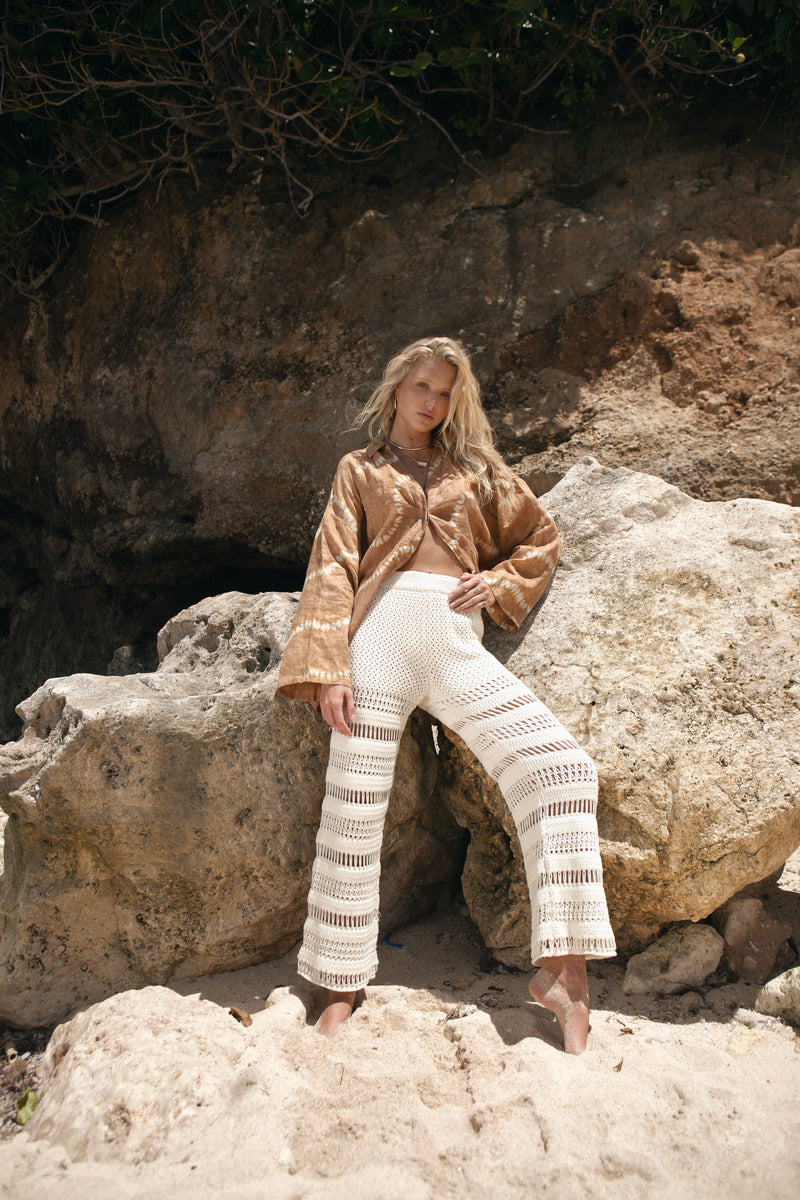 women's cotton knit pant