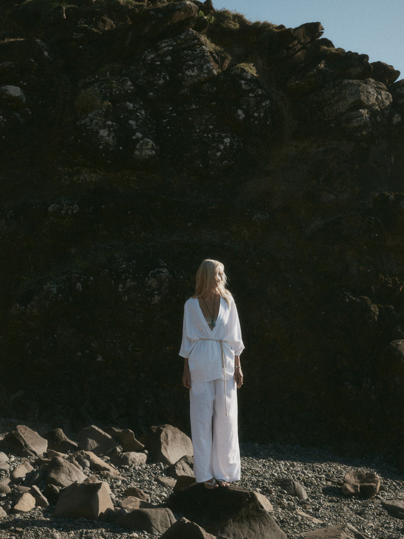 womens white kimono set