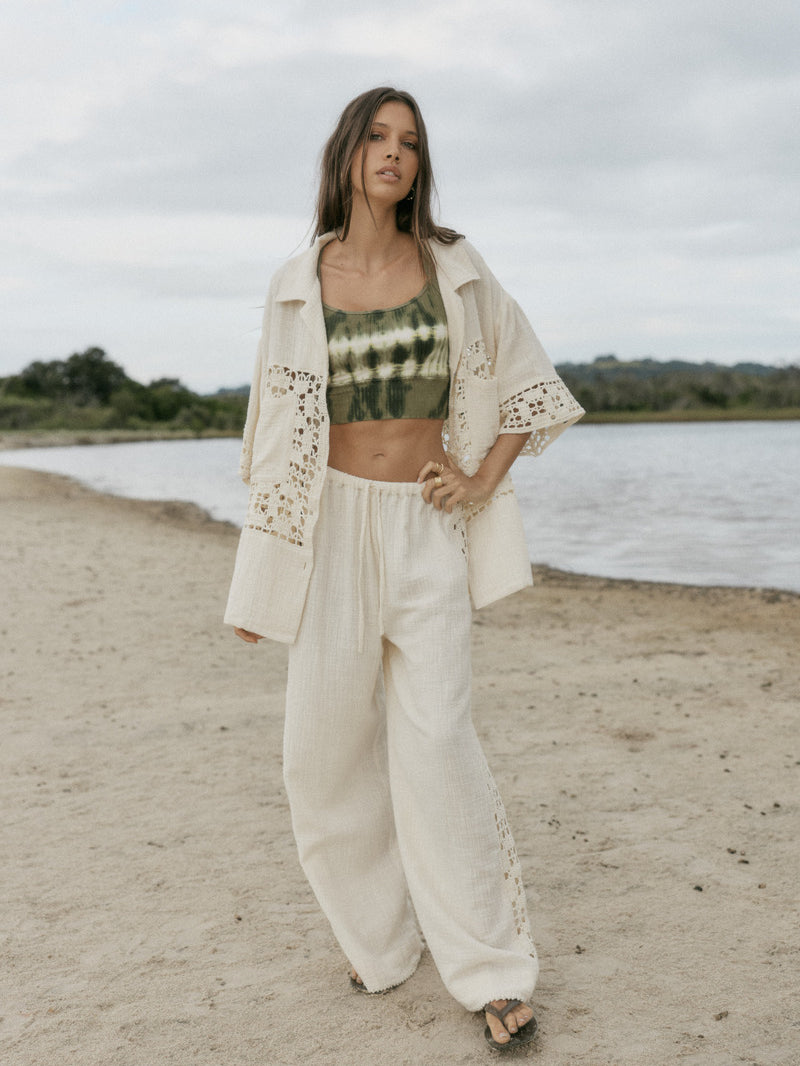 womens cotton spandex olive bralette with cotton set