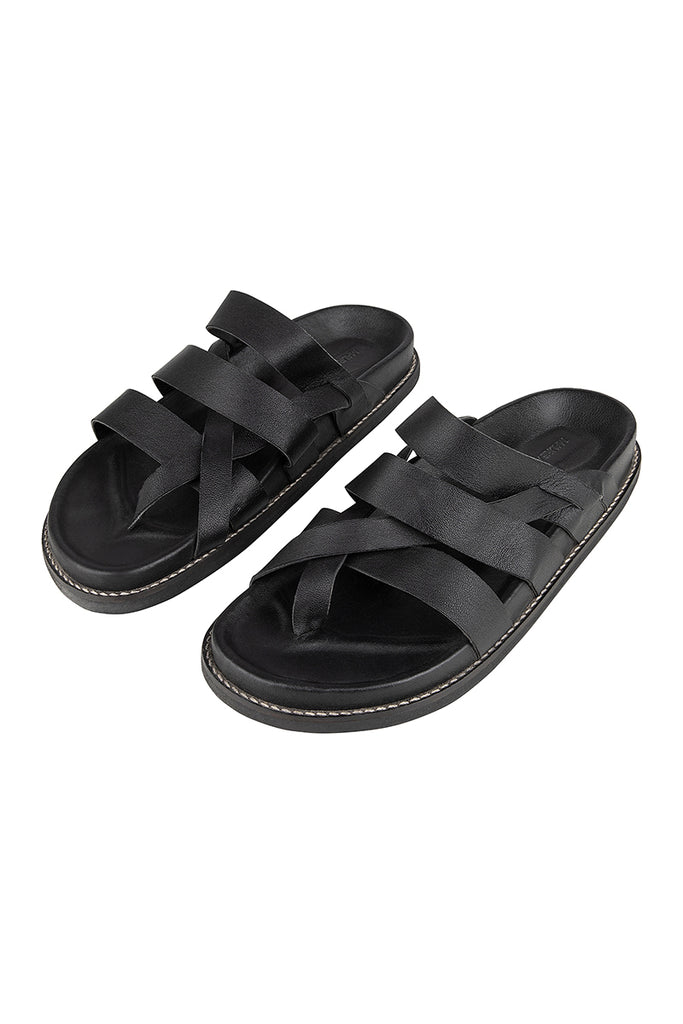 black leather gladiator sandals 