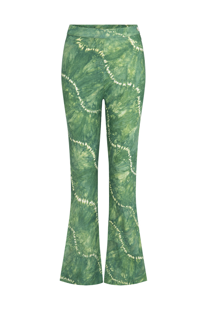 best selling tie dye green swirl pant