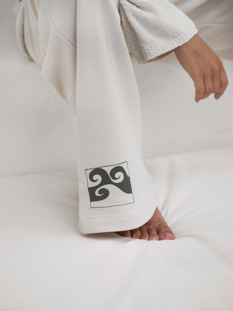 womens natural terry tracksuit pant with artist print