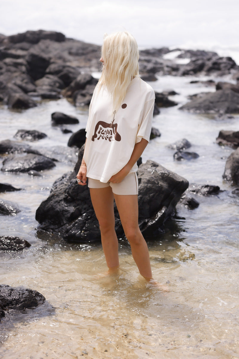 plant peace artist tee cream