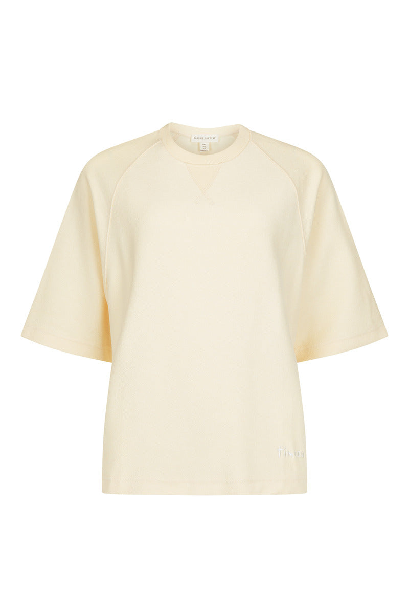 Women's cotton terry butter top front view