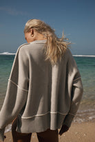 Women's grey organic cotton jumper