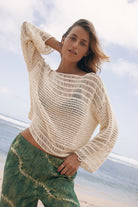 womens white cotton crochet top