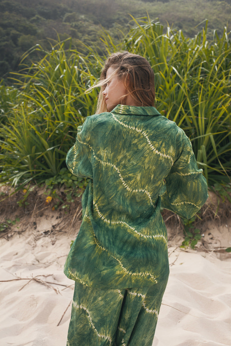 SUNDOWNER SHIRT - FOREST GREEN – Maurie and Eve