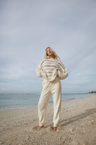 Womens cream cotton knit jumper 