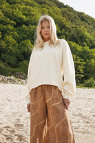 Women's cotton terry jumper front view