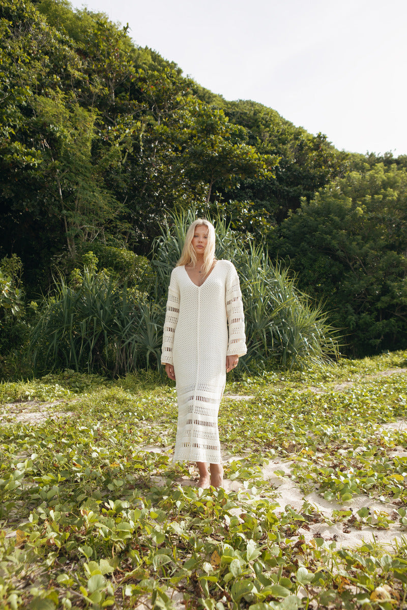 Cotton knit winter dress 