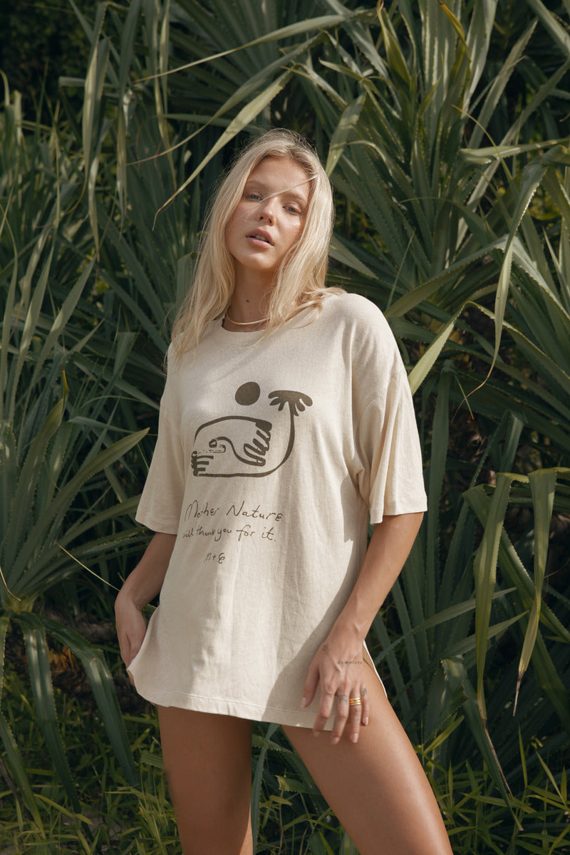 women's artist print tee front view