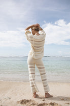 womens white knit set