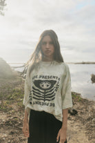 Cotton mint tie dye tee front view 