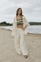 womens cotton spandex olive bralette with cotton set