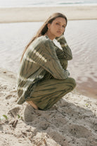 womens cotton olive tie dye pant