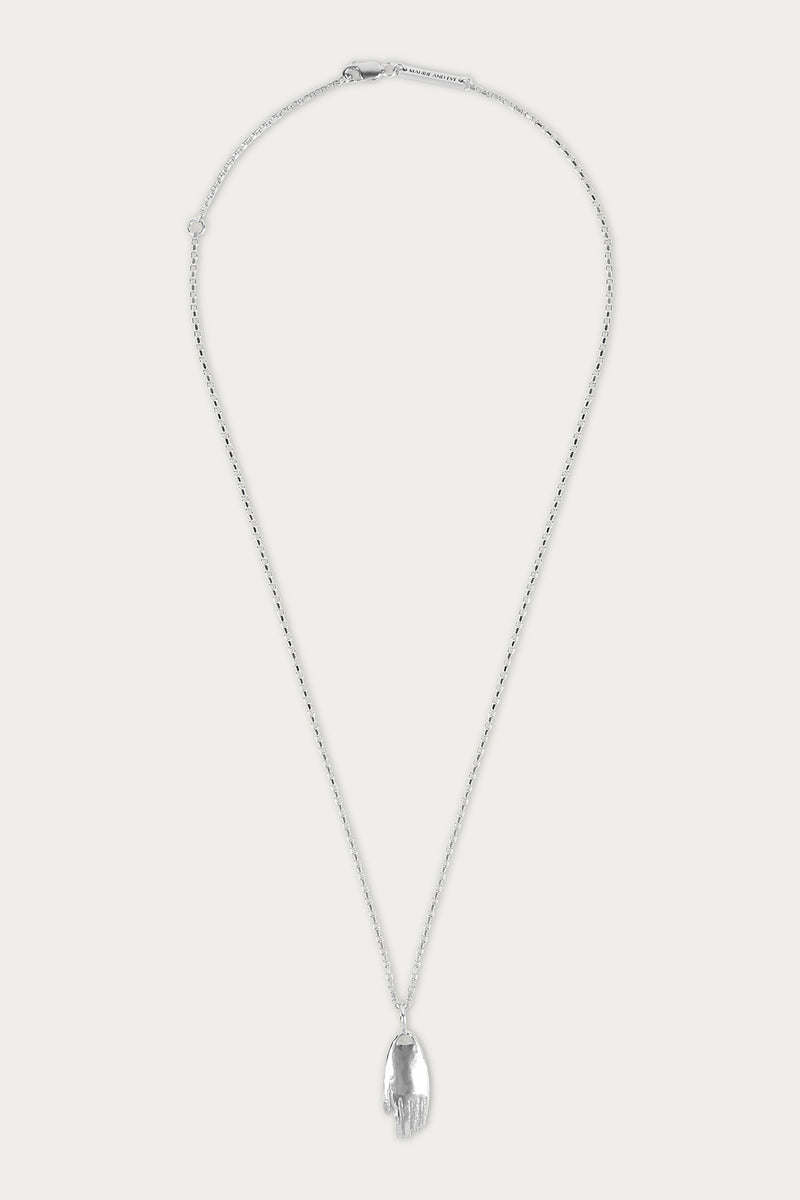 HANDS ON HEART NECKLACE SILVER – Maurie and Eve - Main Image