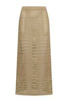 womens natural cotton crochet skirt front view