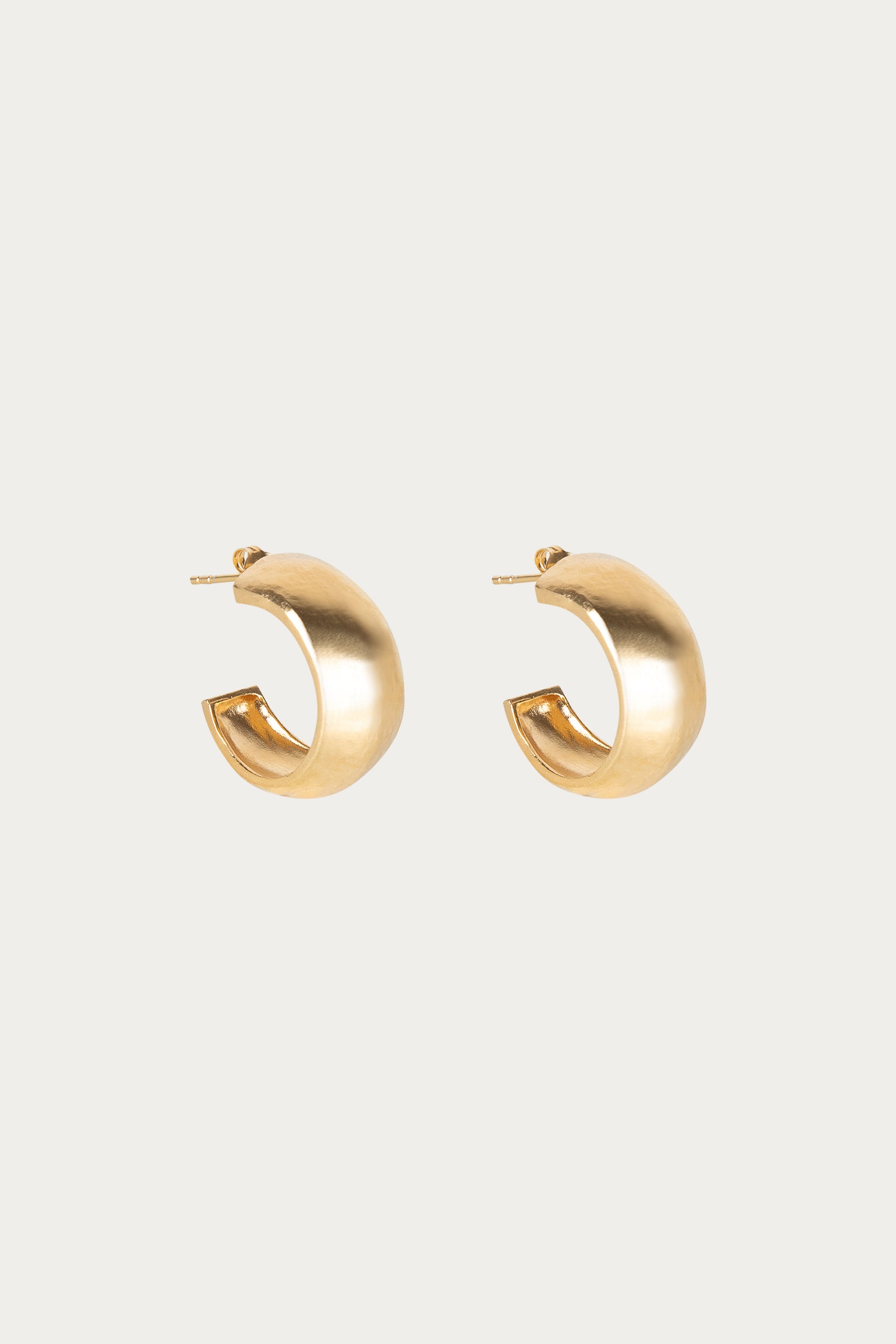LUNA WIDE SMALL HOOP GOLD – Maurie and Eve