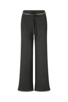 womens charcoal cotton pant front view