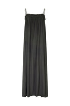 women's black viscoe maxi dress front view