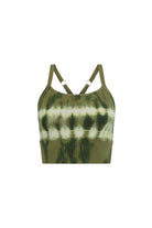 womens cotton spandex olive bralette front view