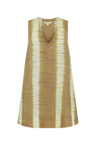 Cotton tie dye mini dress with pant front view