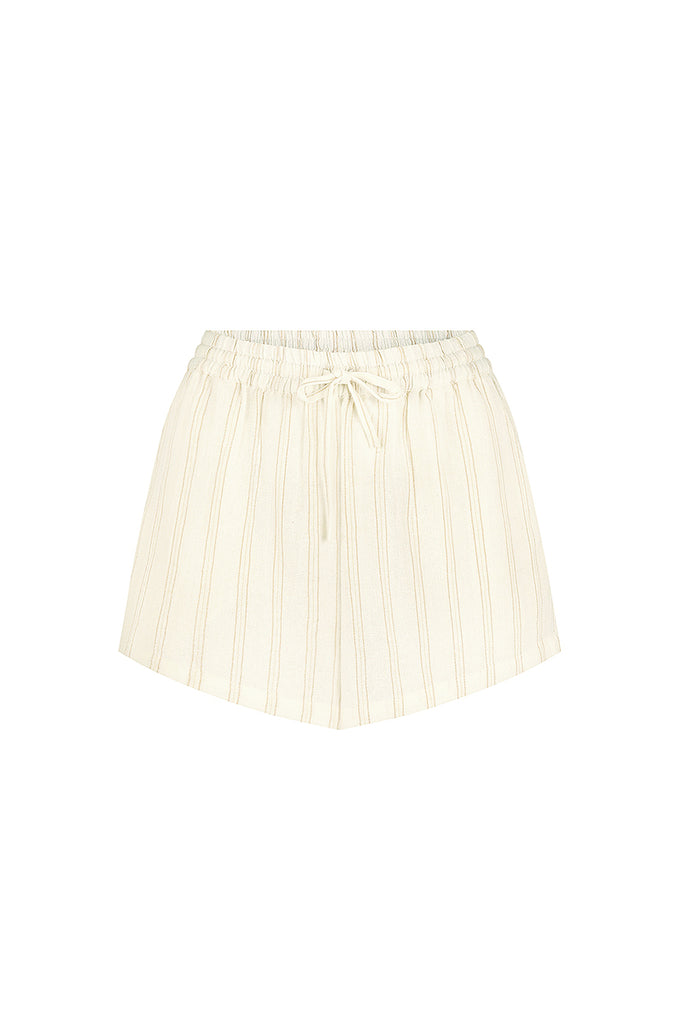 women's tonal stripe short front view 