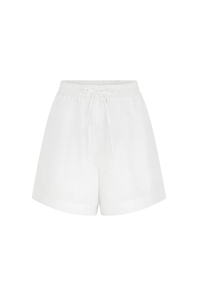 white linen short front view 