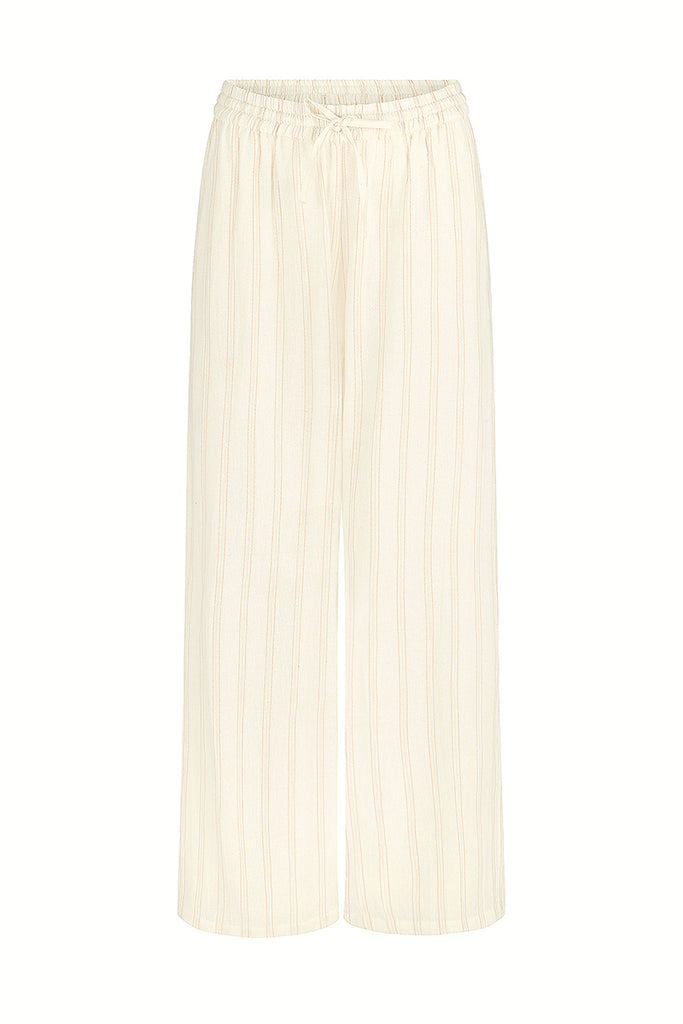women's elasticated waist pant tonal stripe front view 