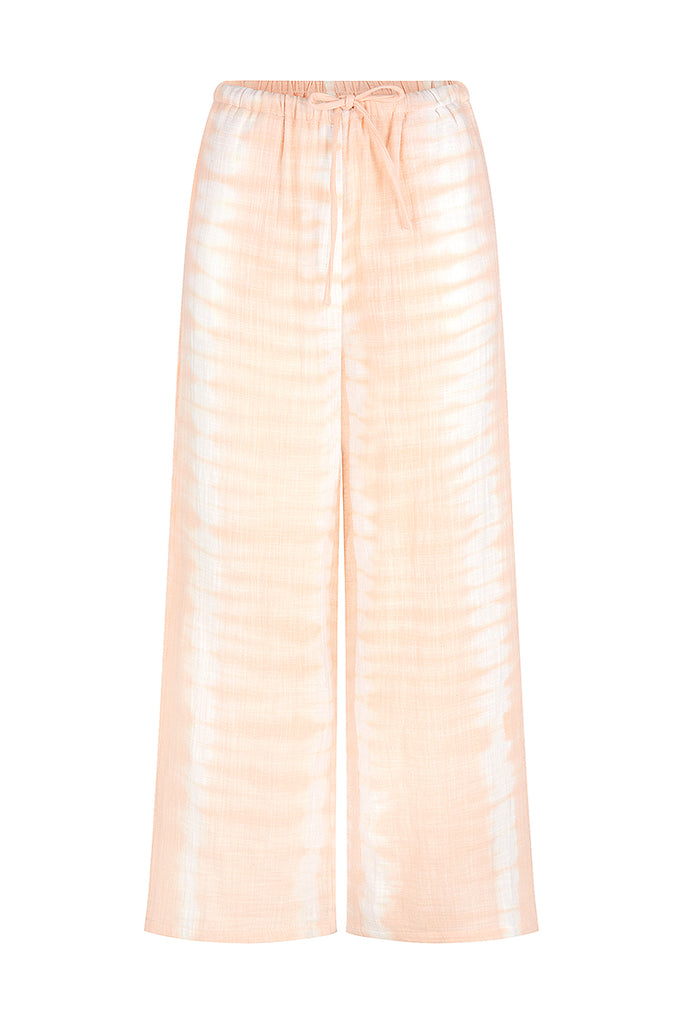 womens elasticated waist pant tonal tie dye front view