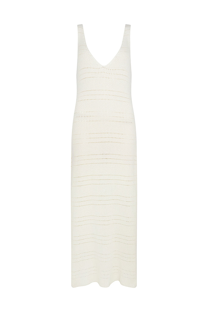 womens cotton knit slip dress cream 