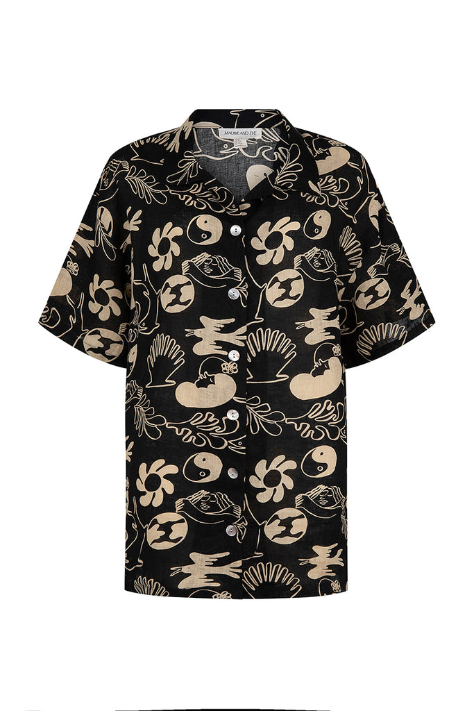 womens mini shirt dress charcoal print front view 