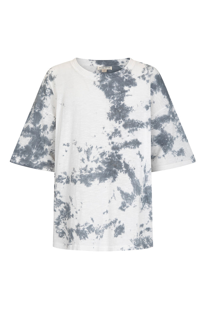 womens navy cotton tie dye tee front view