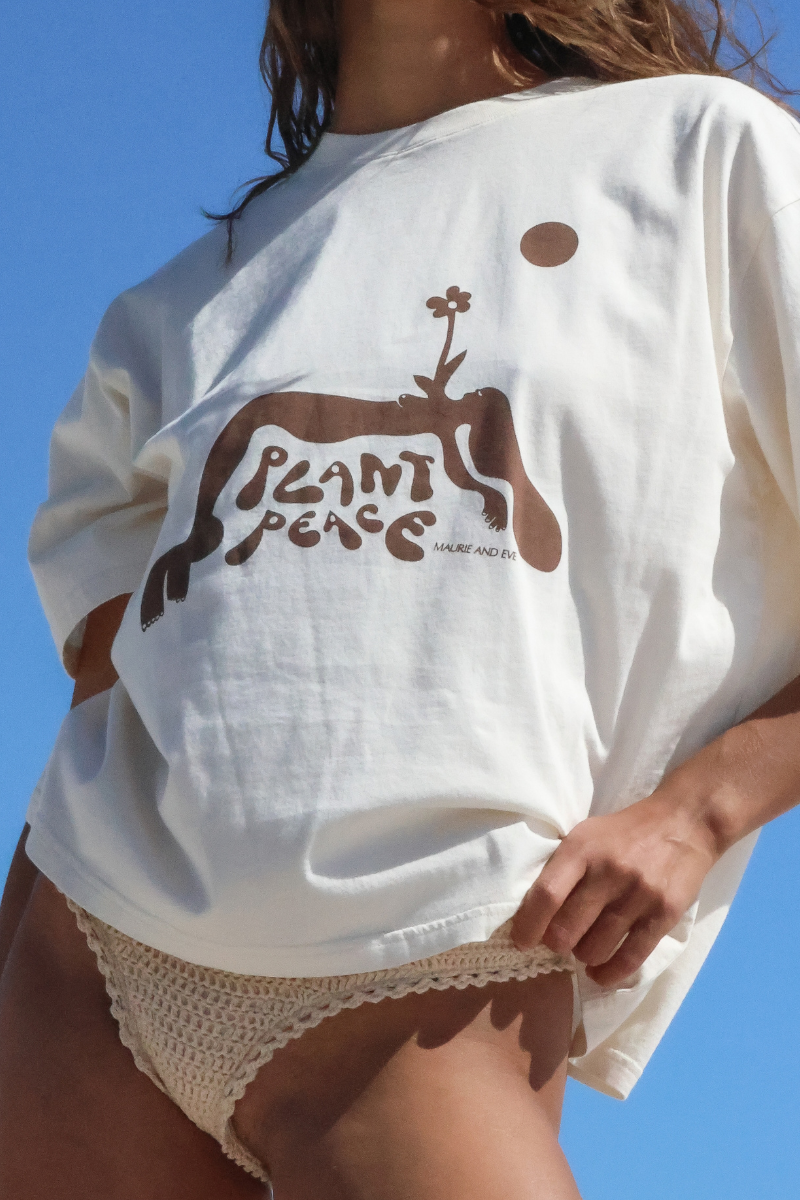 plant peace artist tee cream