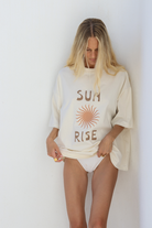 Sun rise tee cream organic hemp cotton