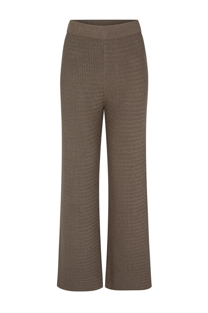 taupe knit pant front view