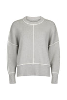 Women's grey organic cotton jumper front view