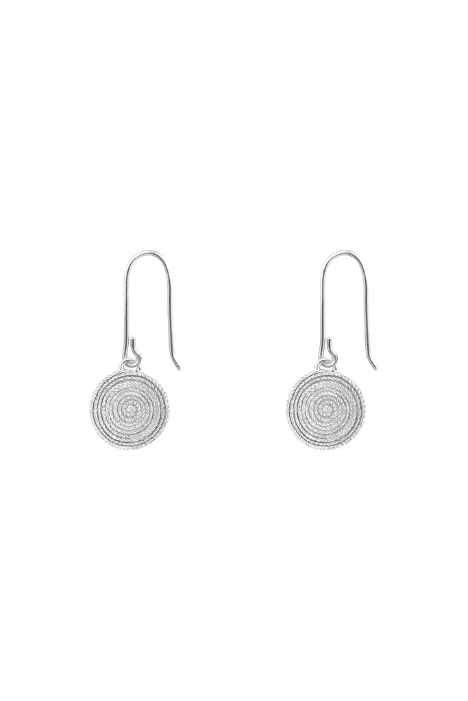 solid silver earrings with swirl motif
