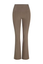 womens brown stretch pant front view 