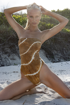 in wonder bodysuit tan tie dye